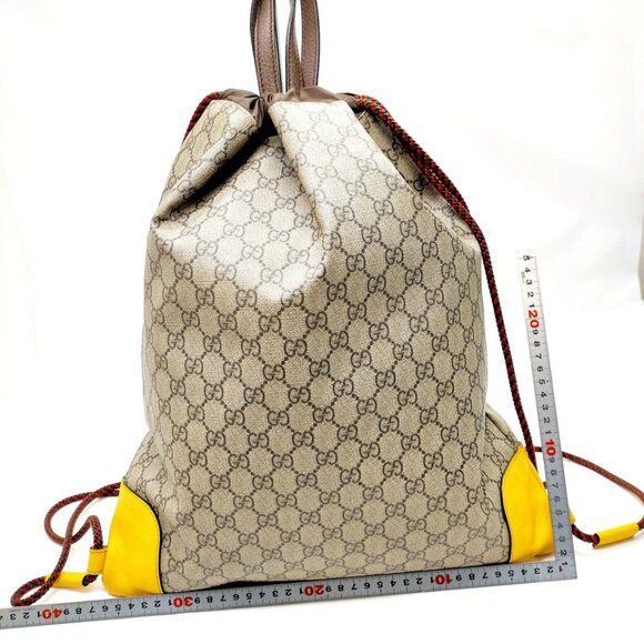 Gucci BackPack Bag Brown PVC 600-082125 - Picture 2 of 13